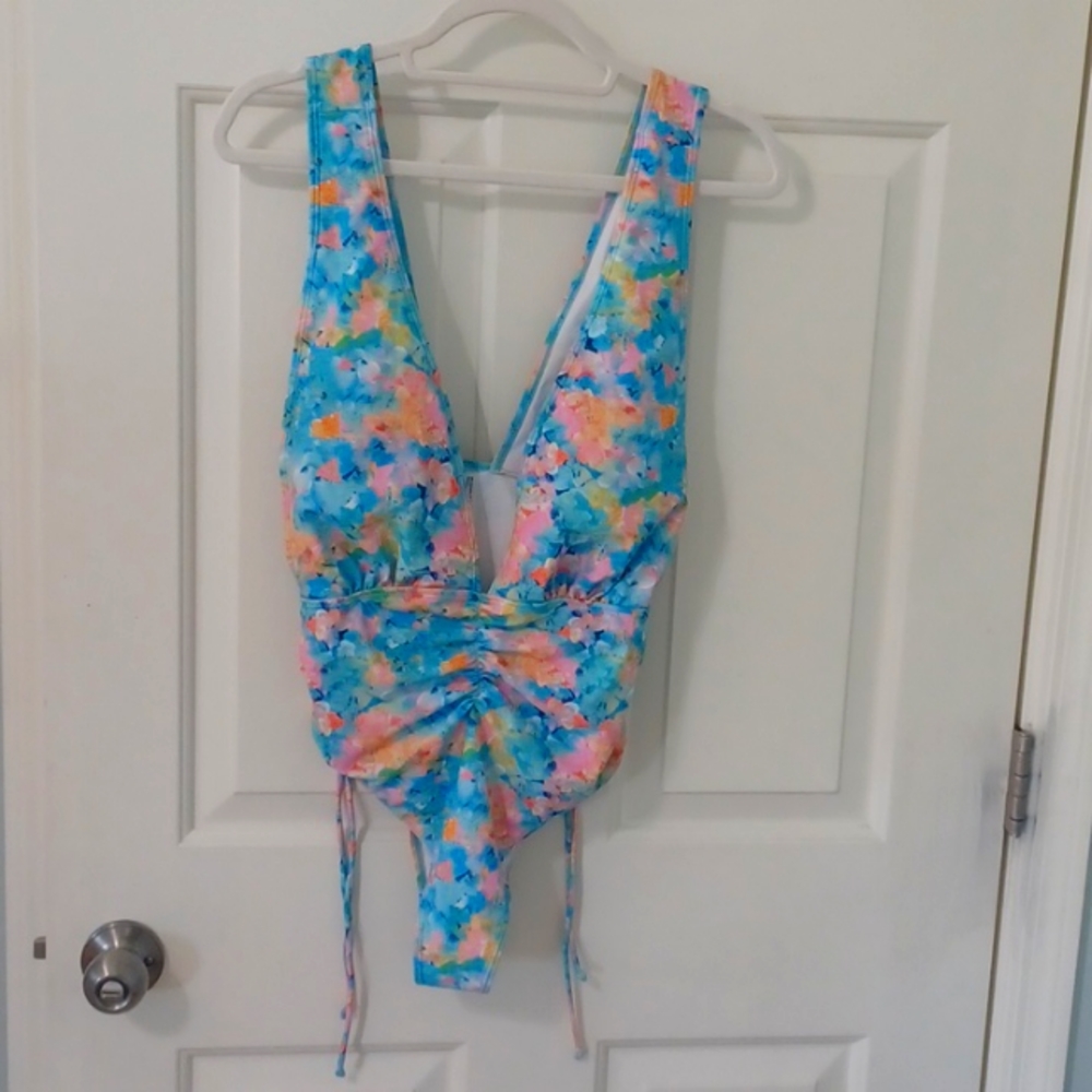 Sexy multi bright colors XL bathing suit - Picture 2 of 7